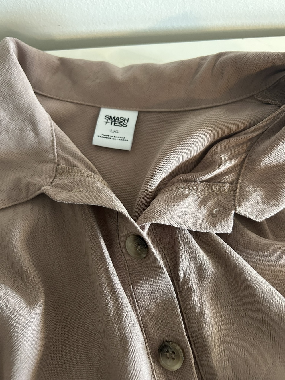 Smash + Tess Daphne Sleeveless Drop Waist Dress Neutral Tan L - Picture 7 of 8